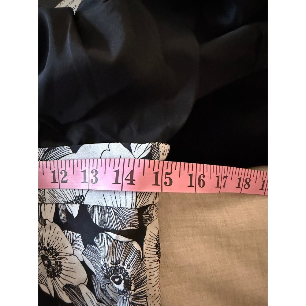 The Kooples Black Velvet Vest Floral Silk Skirt Midi Dress Size M - Picture 14 of 15